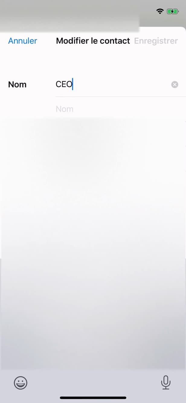 Modification du nom d'un contact WhatsApp