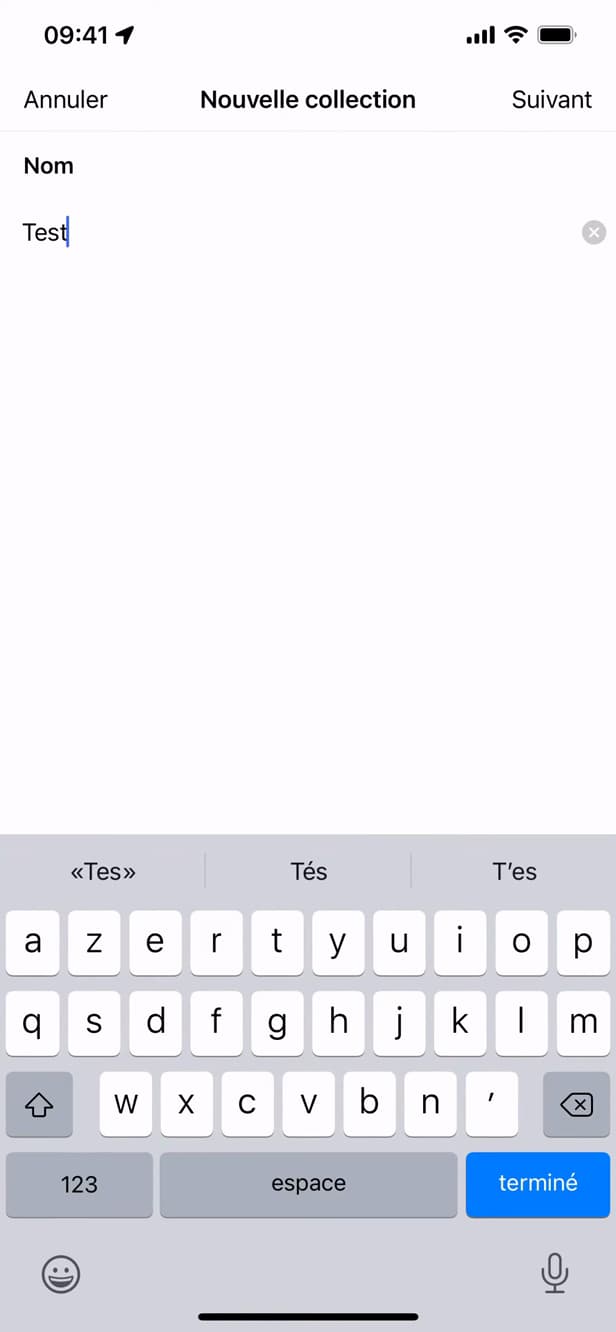 Création et nom d'une nouvelle collection Instagram