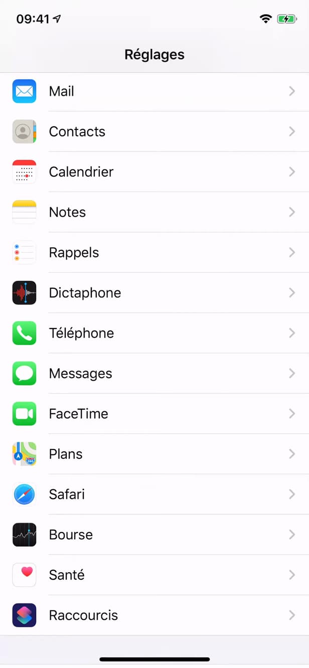 Réglages Messages sur iPhone